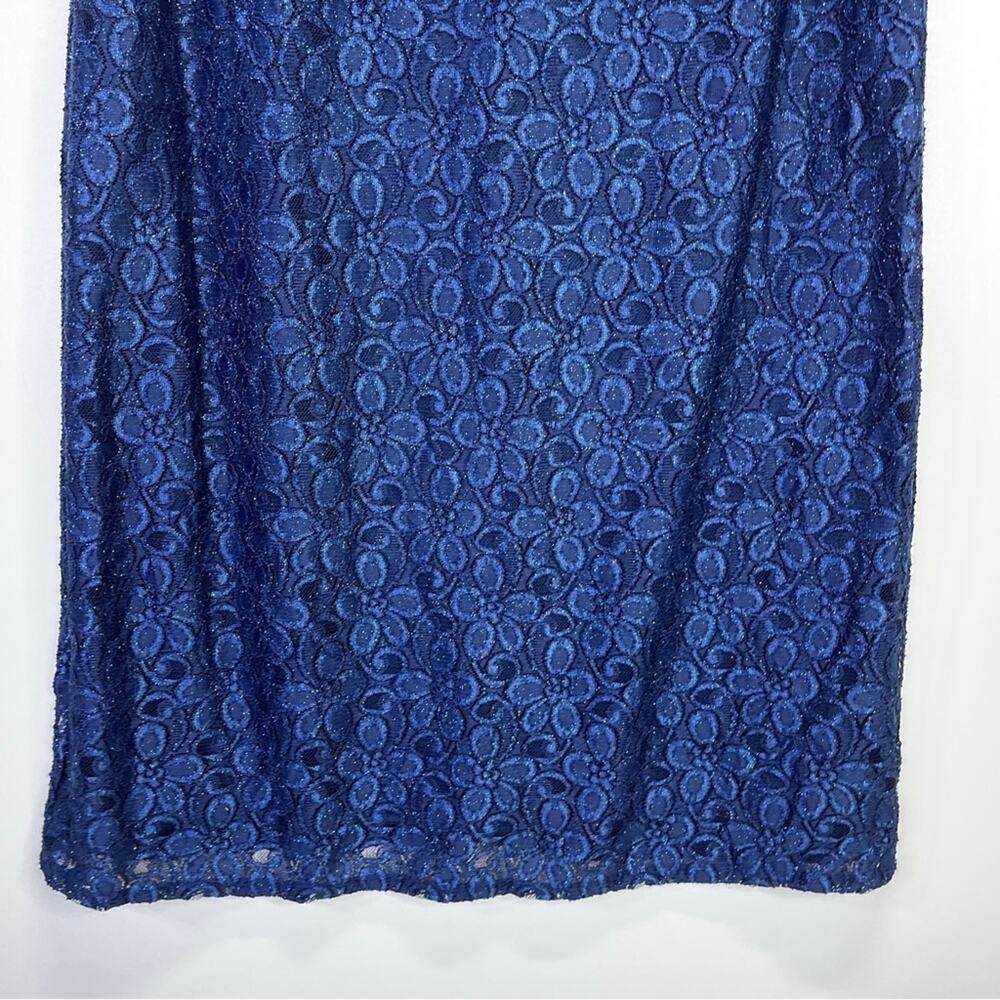 R&M Richards Beaded Neck Lace dress navy blue - 18d - Picture 5 of 9